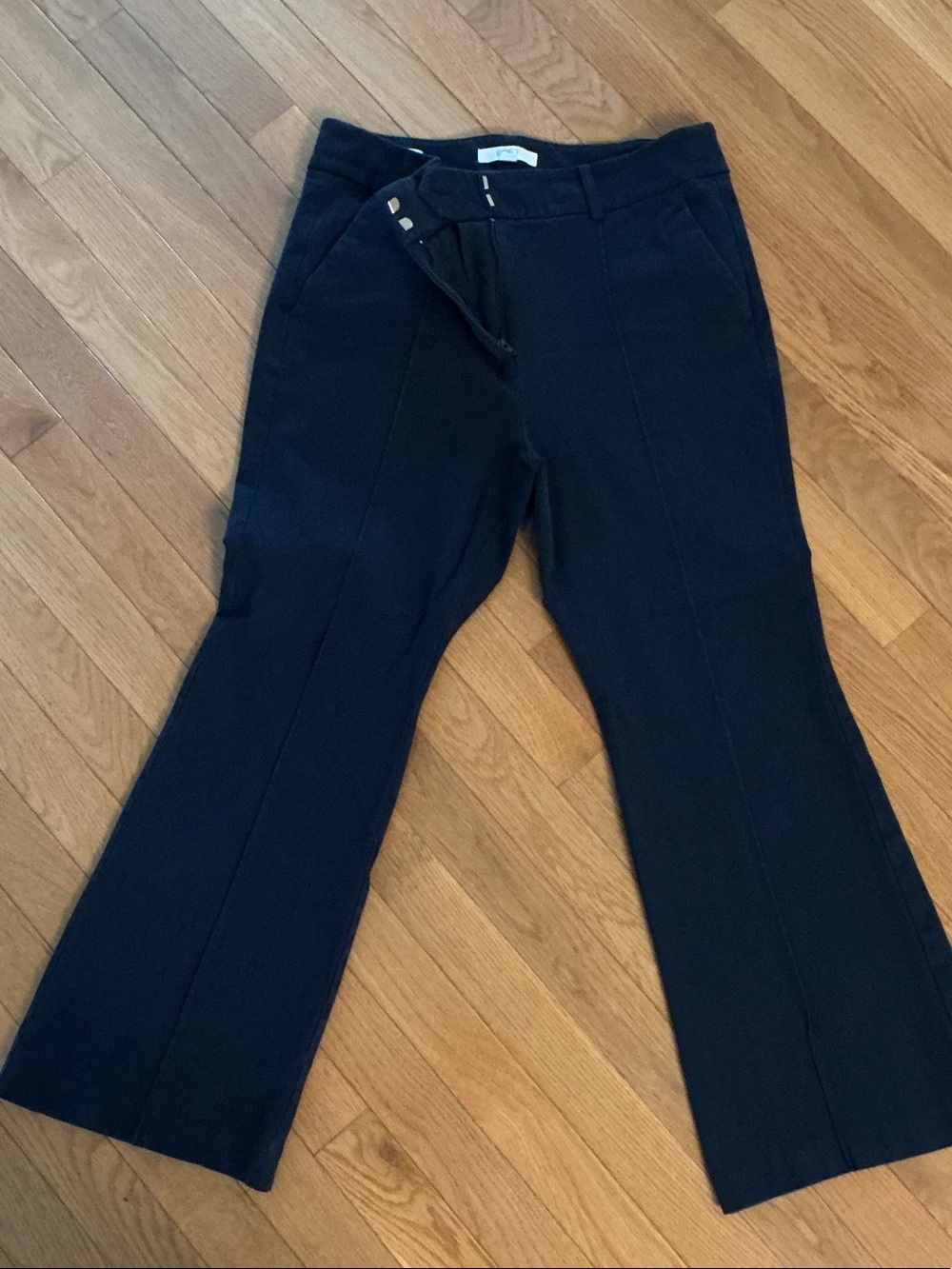 LOFT Navy Sutton Flare Pants